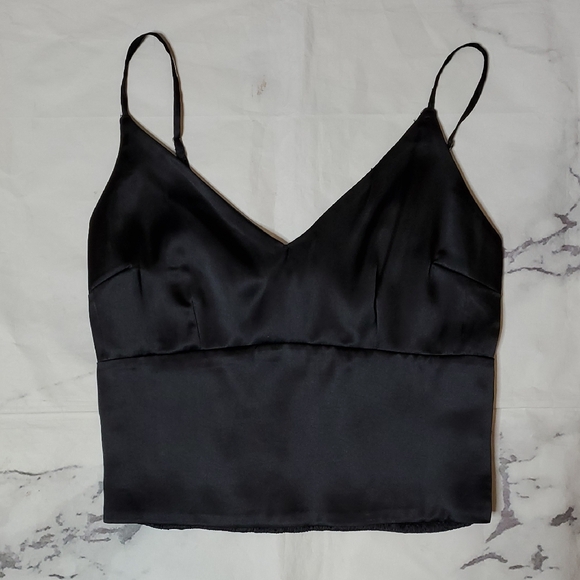 Abercrombie Black Satin Camisole - Picture 1 of 6